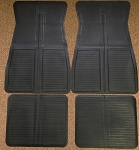1973-81 F-BODY FLOOR MATS Black, Oe Style W/ Correct Features Incl The *Gm* In The Top Center Of The Front Mats, (4), Repro
